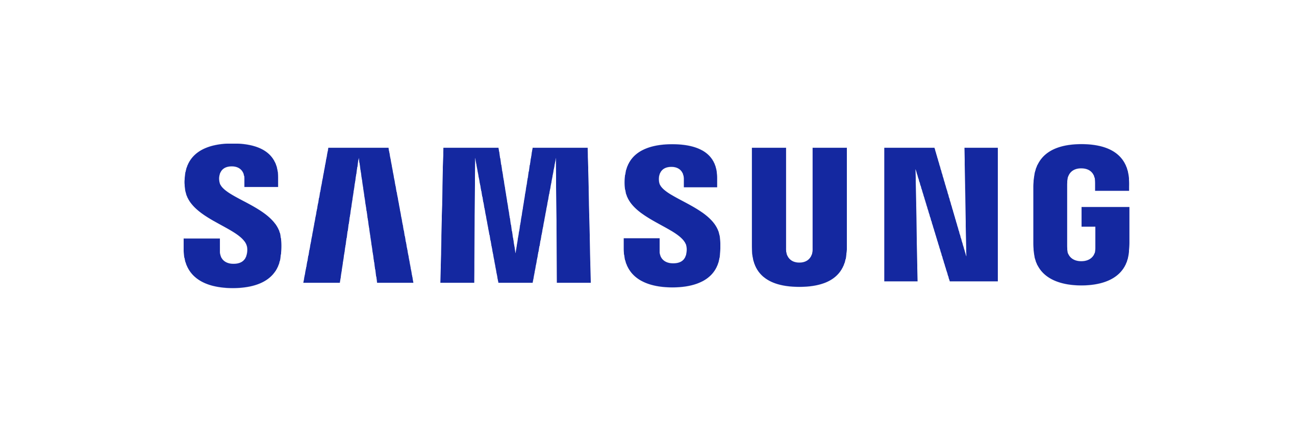 samsung logo in blue